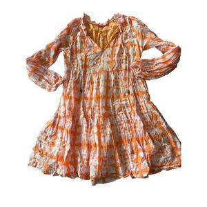 Oliphant tiger Lily balloon sleeve dress size small